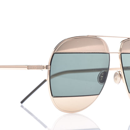 Christian Dior Split 1 Aviator Sunglasses Gold Silver 7 of 7