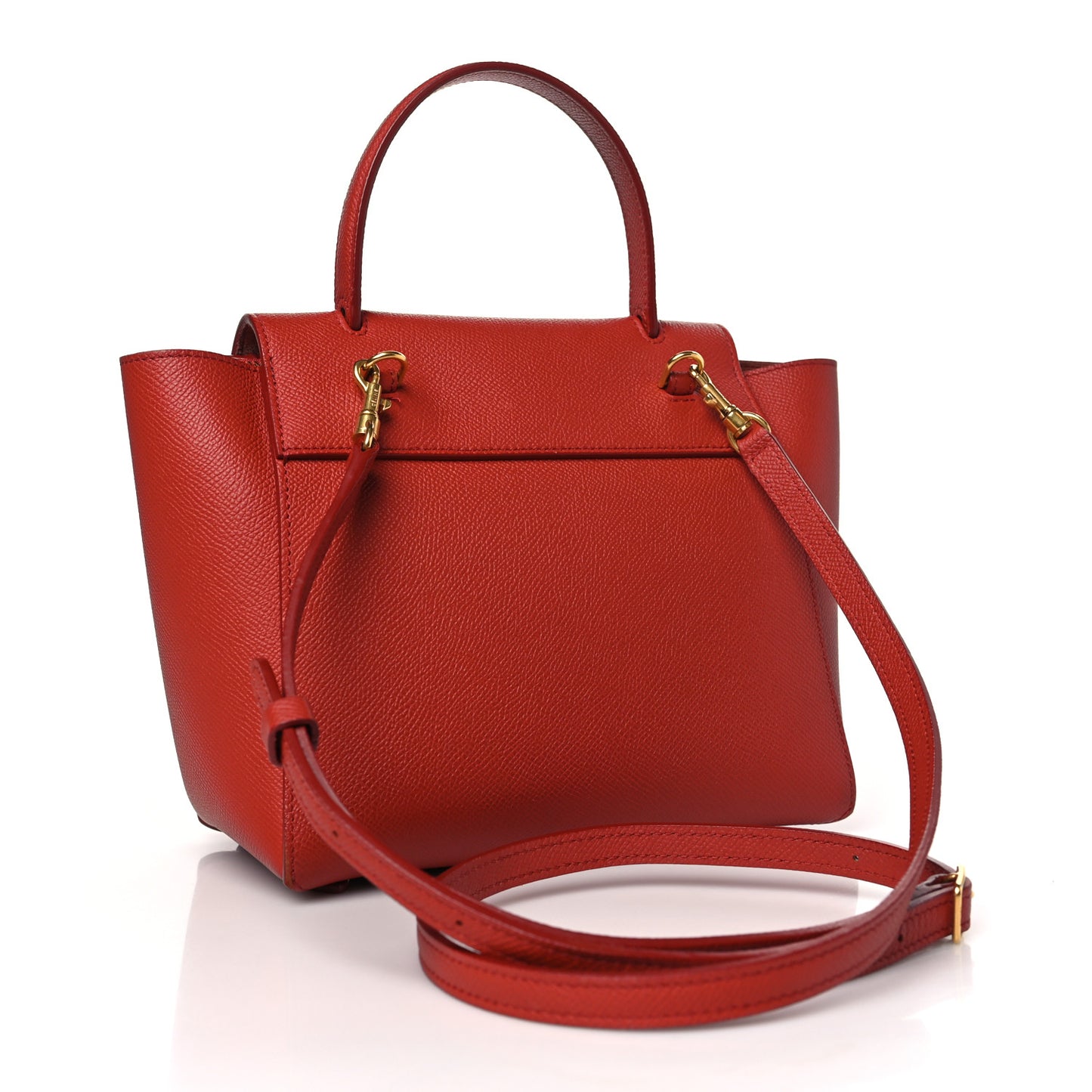 Grained Calfskin Nano Belt Bag Coquelicot