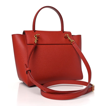 Celine Grained Calfskin Nano Belt Bag Coquelicot 3 of 12