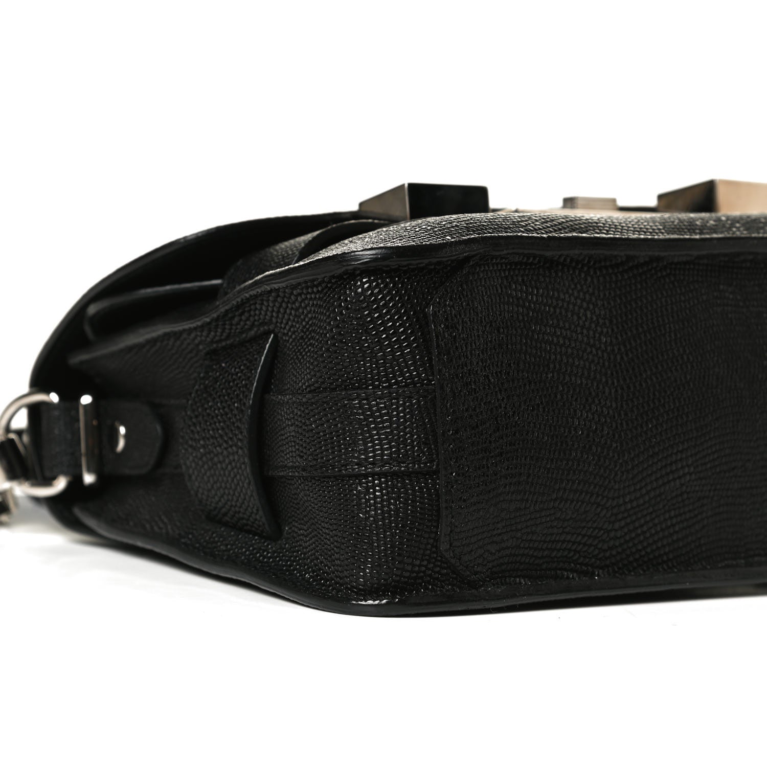 Proenza Schouler Calfskin Lizard Embossed Mini PS11 Classic Shoulder Bag Black 8 of 13