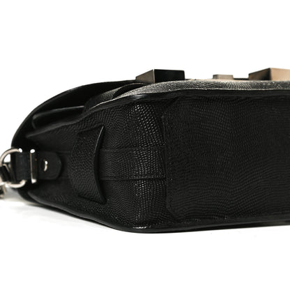 Proenza Schouler Calfskin Lizard Embossed Mini PS11 Classic Shoulder Bag Black 8 of 13