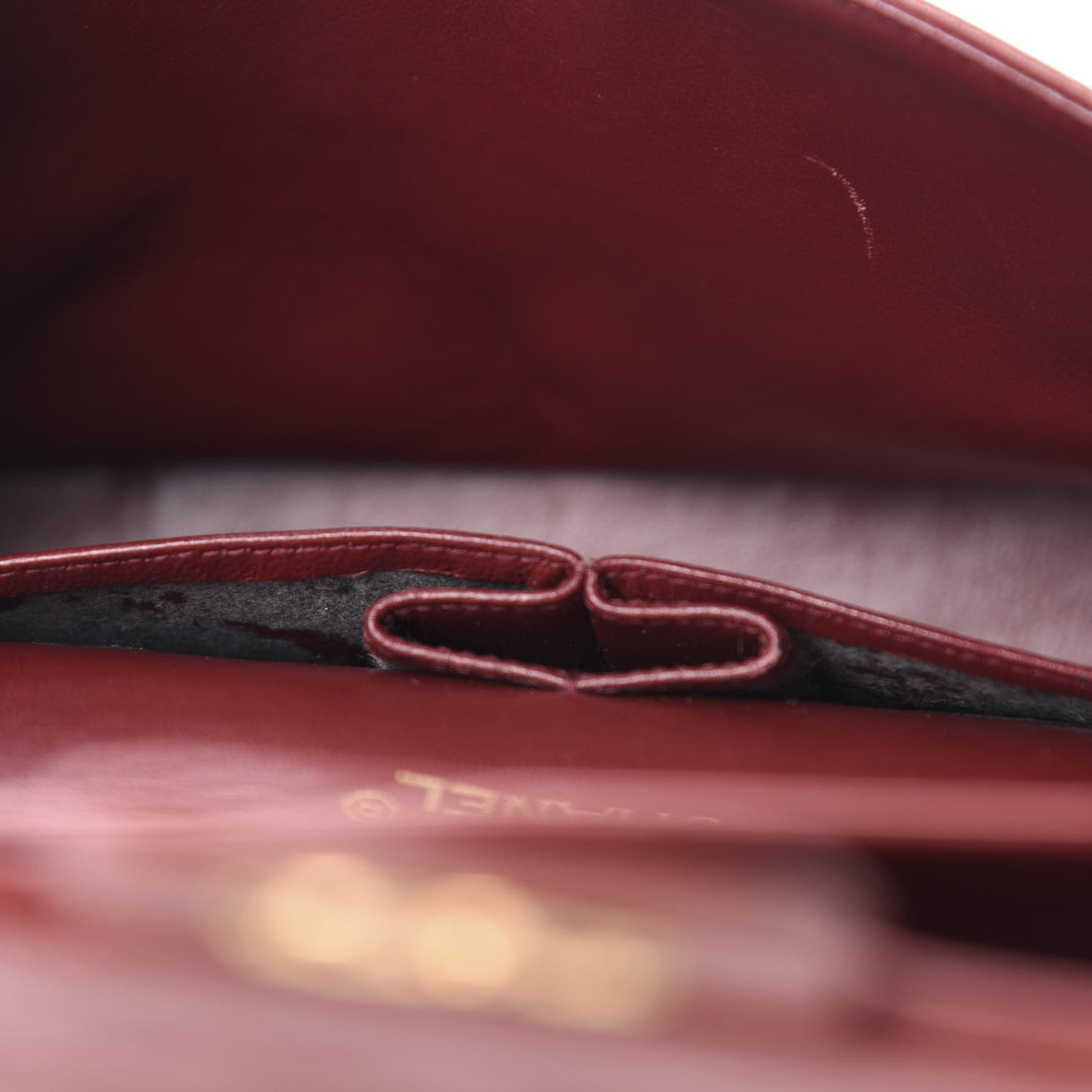 Lambskin Quilted Small Double Flap Red
