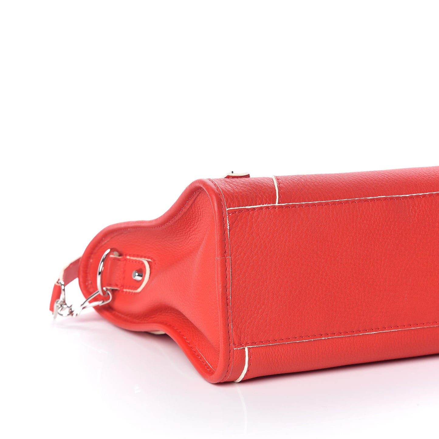 Supple Grained Calfskin Classic Silver Hardware Highlight City Rouge Fraise
