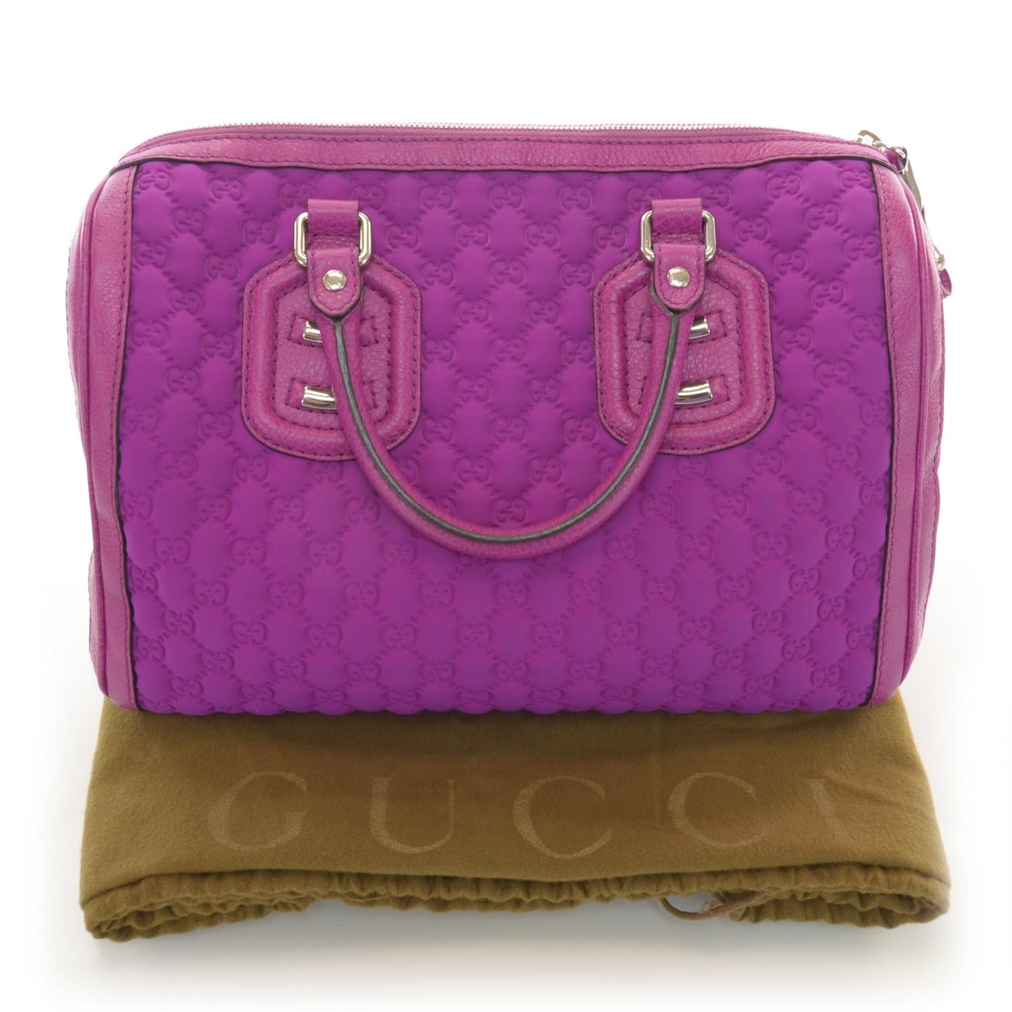 Guccissima Neoprene Techno Tag Medium Boston Magenta