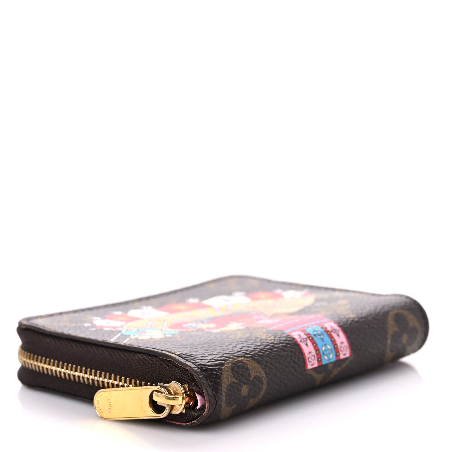 Monogram 2020 Christmas Animation Swing Ride Zippy Coin Purse Pink Poppy