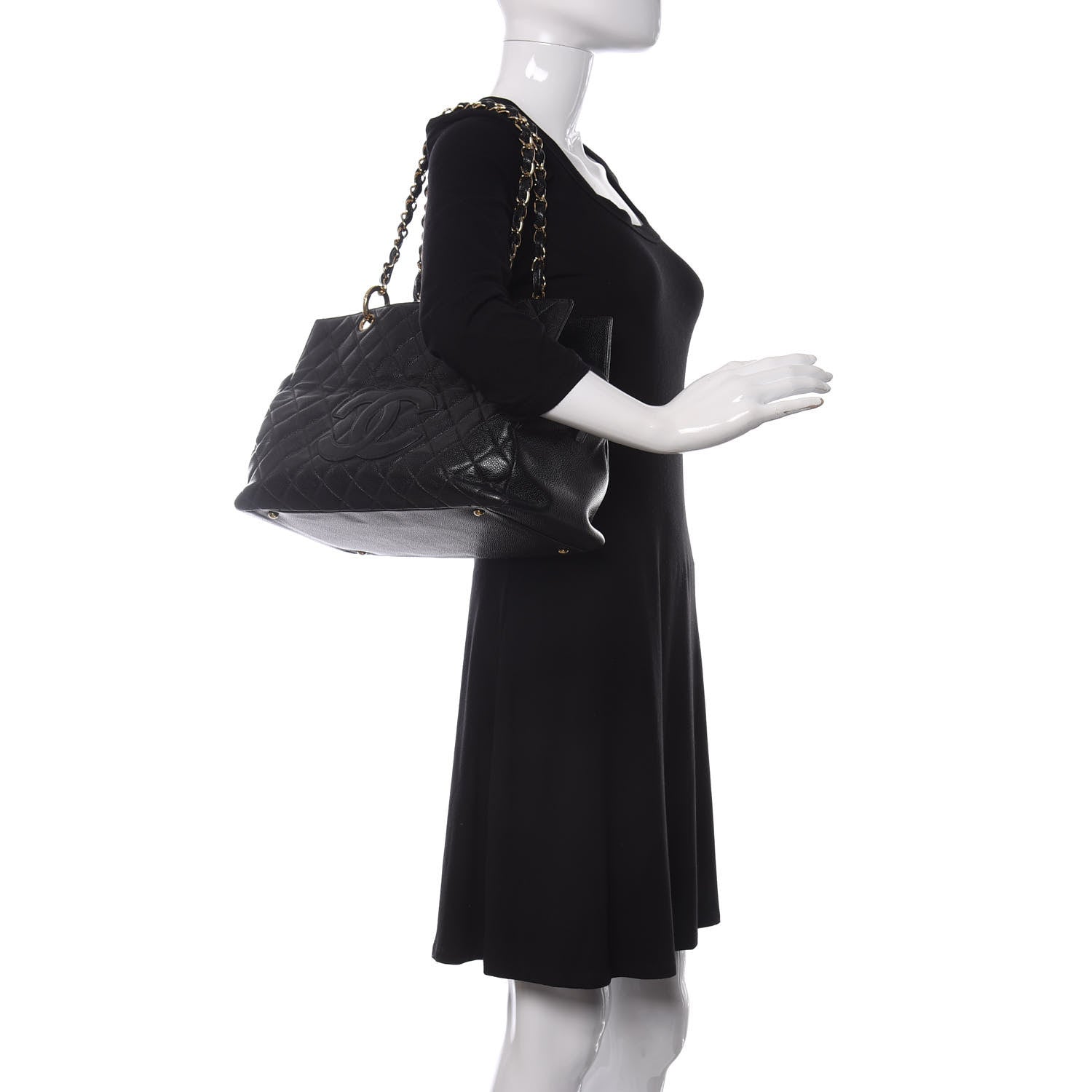 Chanel Caviar Quilted Grand Timeless Tote GTT Black 2 of 10