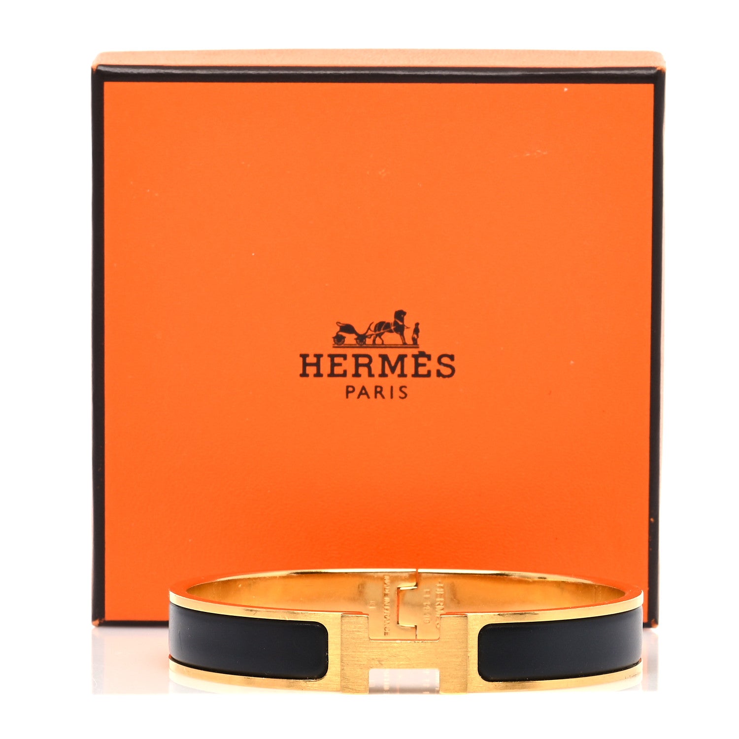 Hermes Matte Enamel Narrow Clic Clac HH Bracelet GM Black 7 of 7