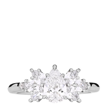 Harry Winston Platinum Diamond .57ct Pear Cluster Engagement Ring 47 4.25 1 of 6