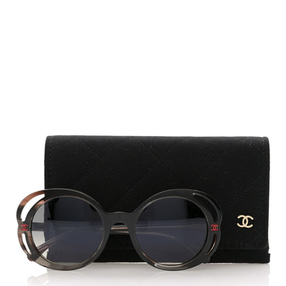 Chanel Acetate Round Sunglasses 71572A Black Tortoise 8 of 8