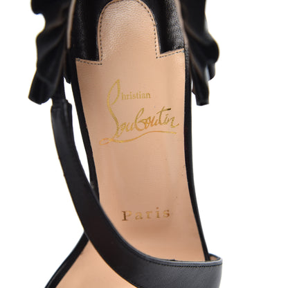 Christian Louboutin Shiny Nappa Colankle 100 Sandals 35.5 Black 7 of 9
