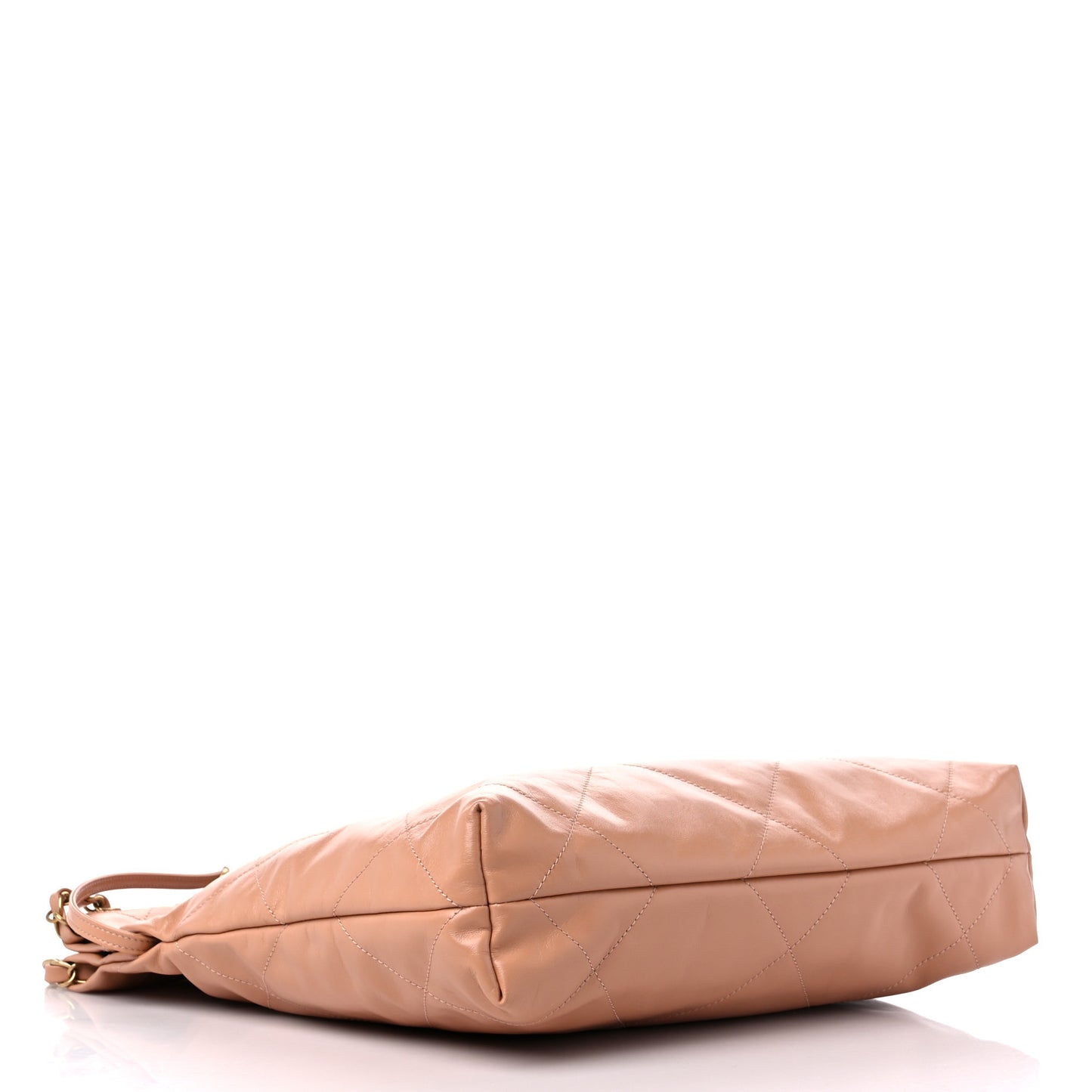 Shiny Calfskin Quilted Small Chanel 22 Beige