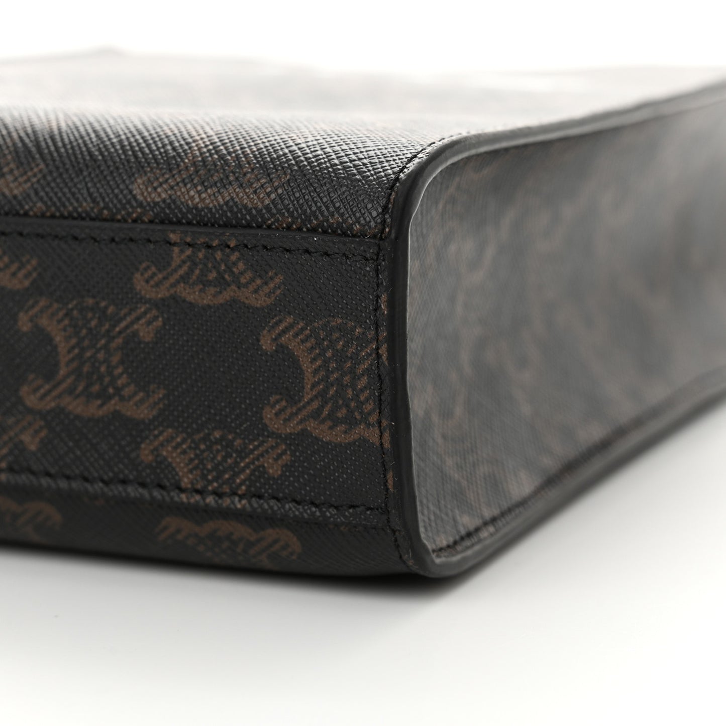 Triomphe Canvas Calfskin Mini Vertical Cabas Tan