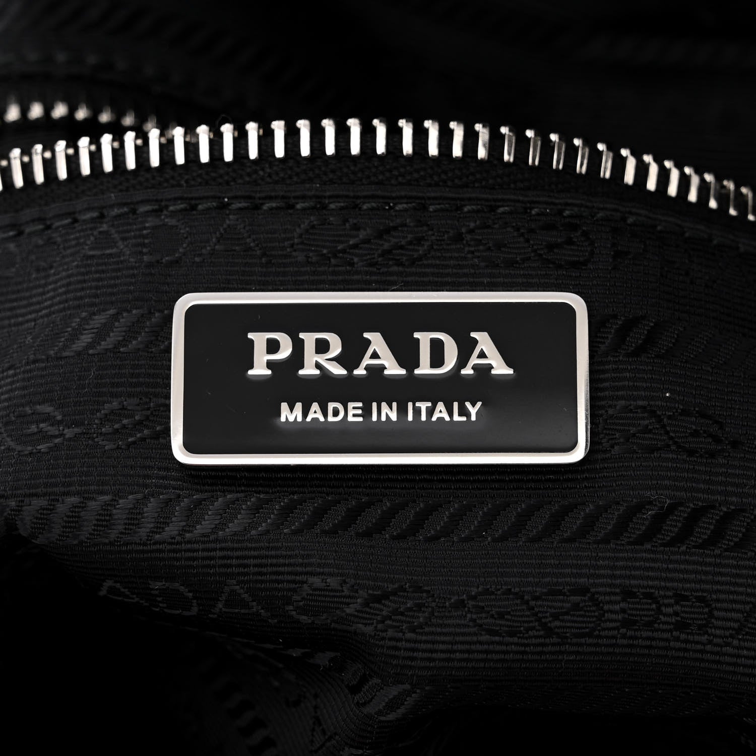 Prada Maglia Jacquard Signaux Bag Black White 6 of 10
