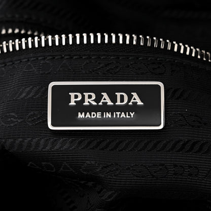 Prada Maglia Jacquard Signaux Bag Black White 6 of 10