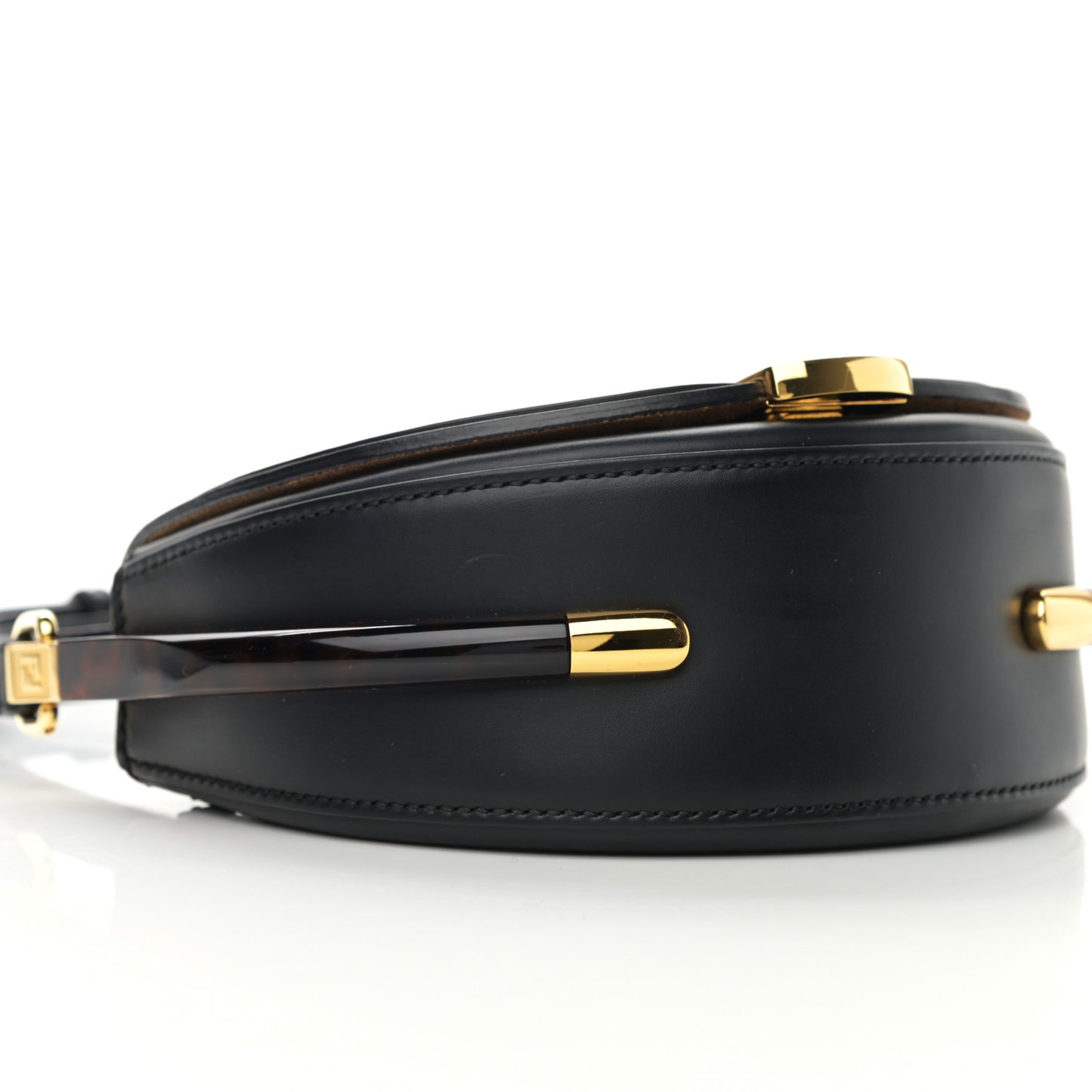 Vitello King Plexiglass Moonlight Shoulder Bag Black