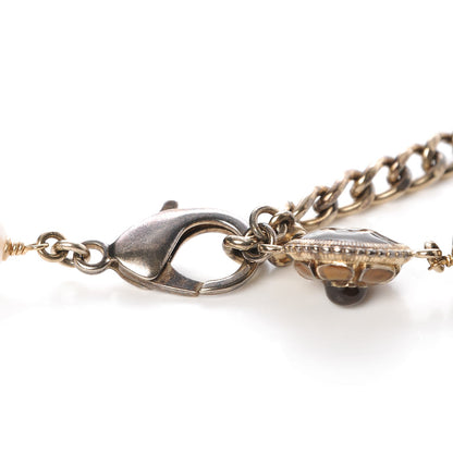 Chanel Beaded Pearl CC Double Strand Belt Brown Gold 3 of 3