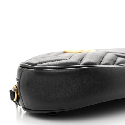 Gucci Calfskin Matelasse GG Marmont Belt Bag 75 30 75/30 Black 12 of 15