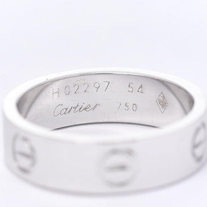 Cartier 18K White Gold 5.5mm LOVE Ring 54 6.75 4 of 4