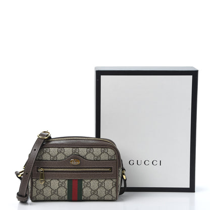 Gucci GG Supreme Monogram Web Mini Ophidia Shoulder Bag Brown 10 of 10