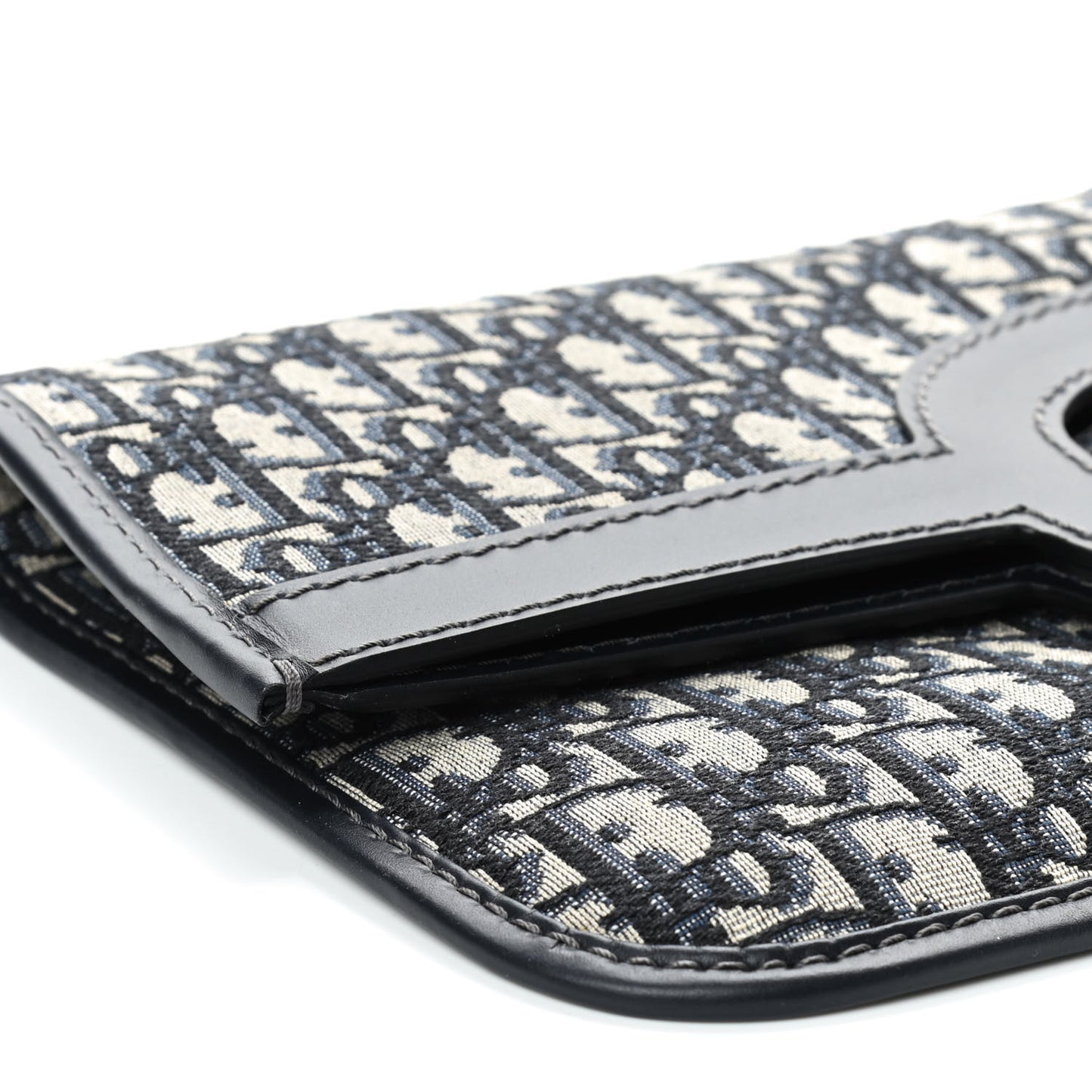 Oblique Fold Over Clutch Blue