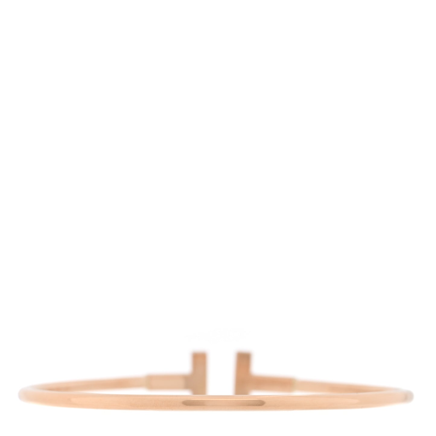 18K Rose Gold Diamond T Wire Bracelet