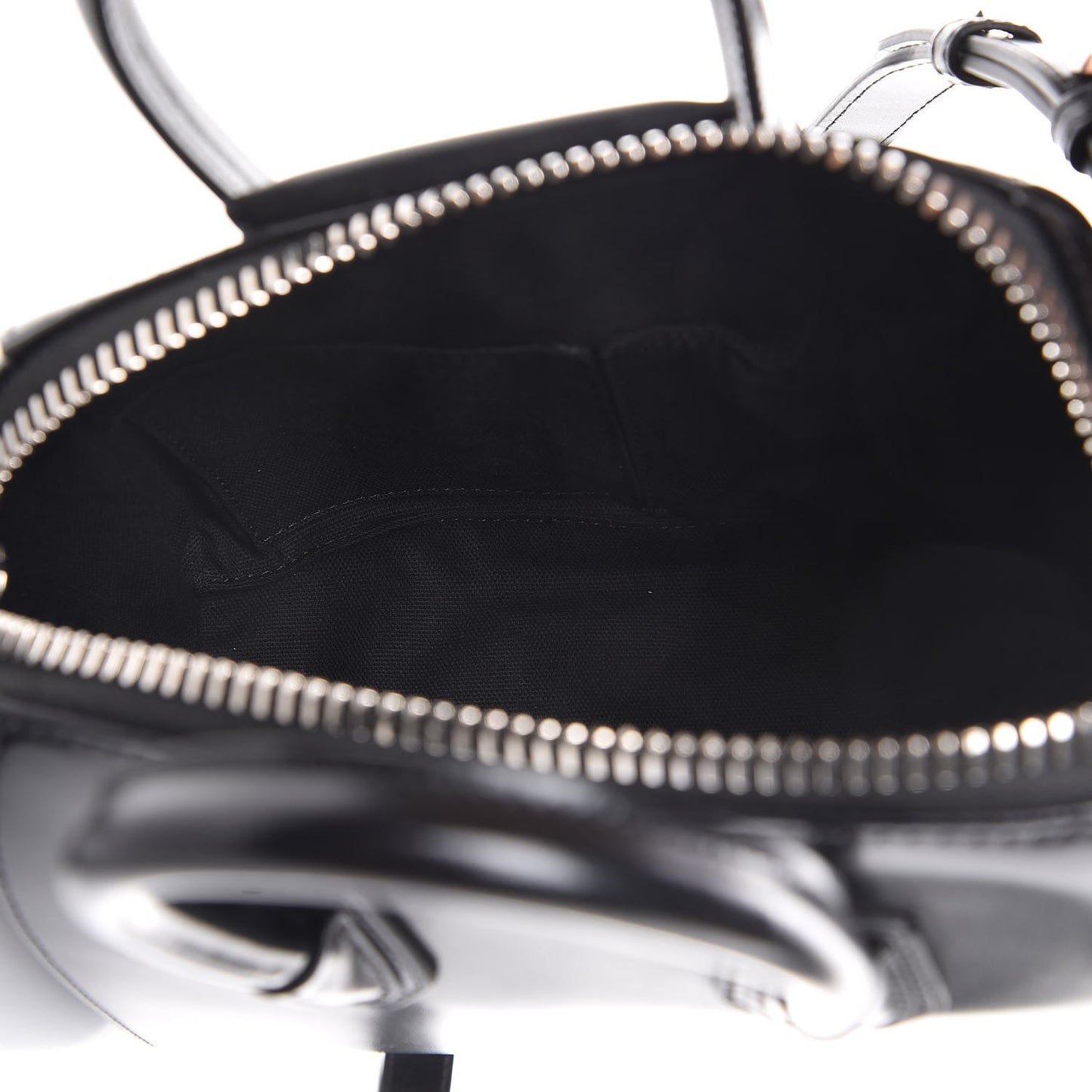 Shiny Lord Calfskin Mini Antigona Black