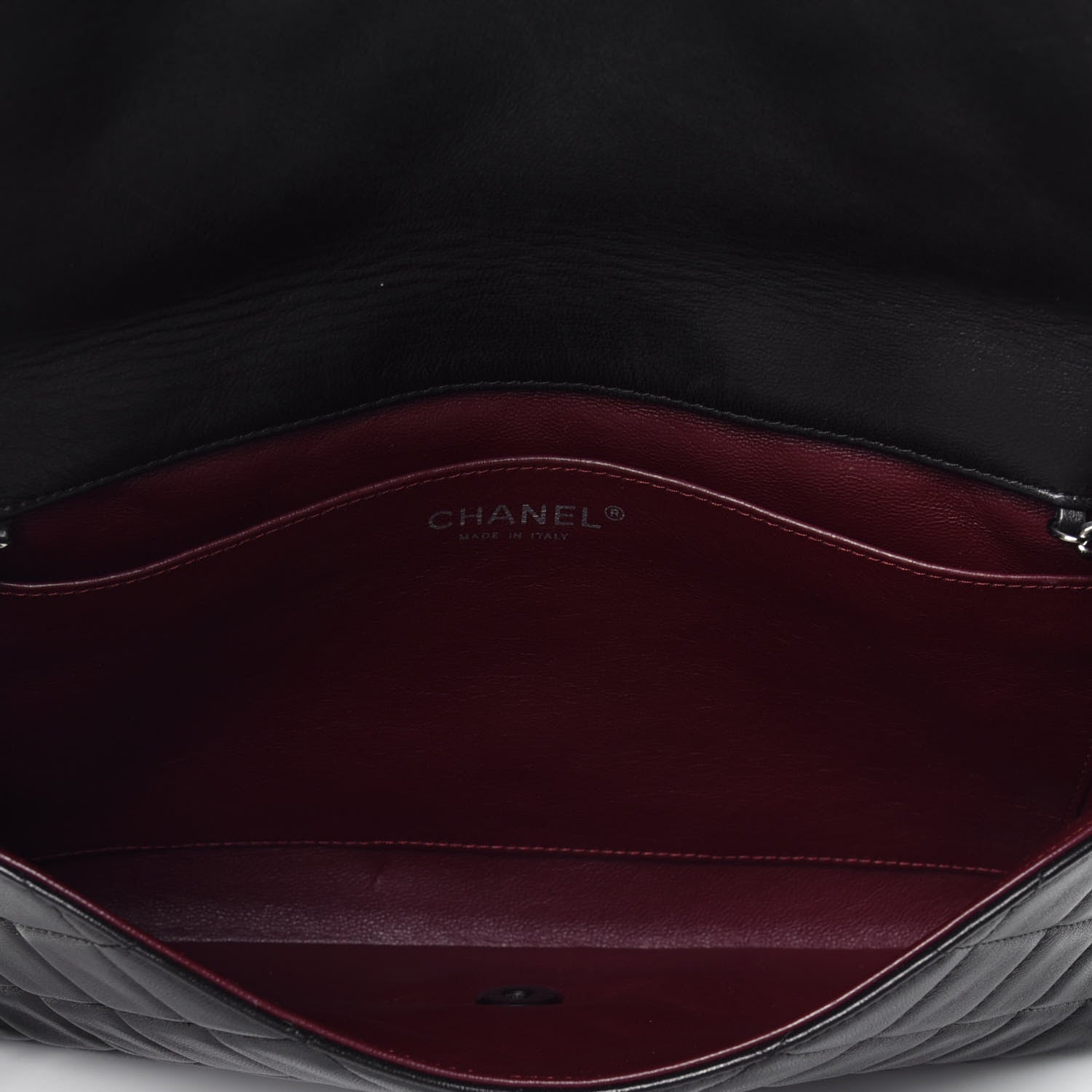 Chanel Lambskin Quilted Clutch With Chain Flap Black 5 of 9
