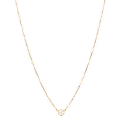 Tiffany 18K Rose Gold Diamond .25ct Elsa Peretti Diamonds by the Yard Pendant Necklace 1 of 4