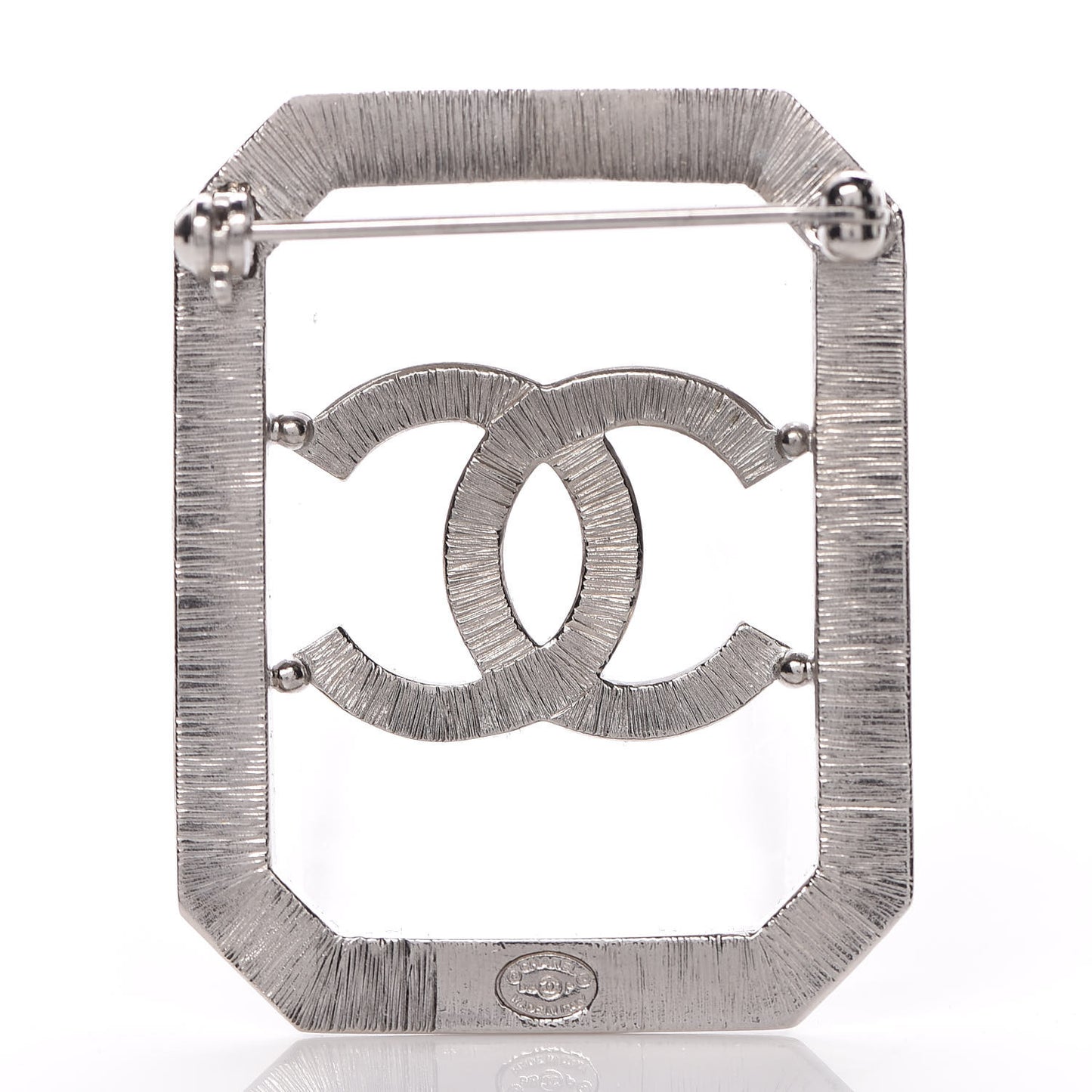 Crystal CC Brooch Silver