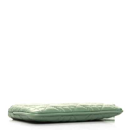 Christian Dior Lambskin Cannage Lady Dior Zipped Key Case Green 4 of 9
