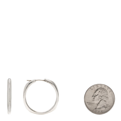 Tiffany Sterling Silver Square Cushion Hoop Earrings 2 of 4