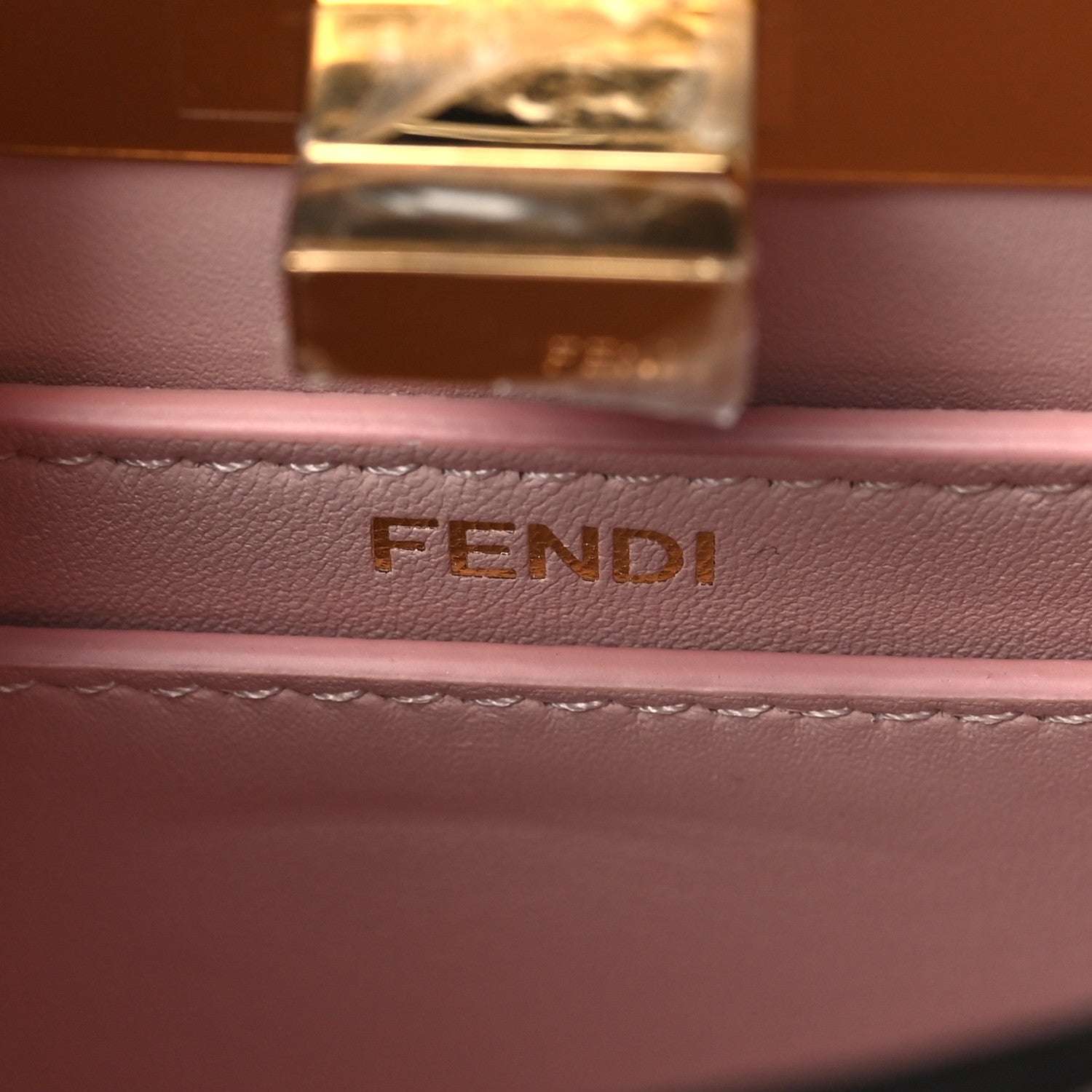 Fendi Shiny Nappa Petite Peekaboo I SEE U Satchel Rosa Confetto 6 of 9