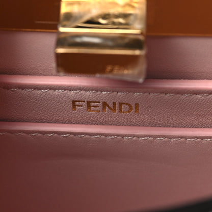 Fendi Shiny Nappa Petite Peekaboo I SEE U Satchel Rosa Confetto 6 of 9