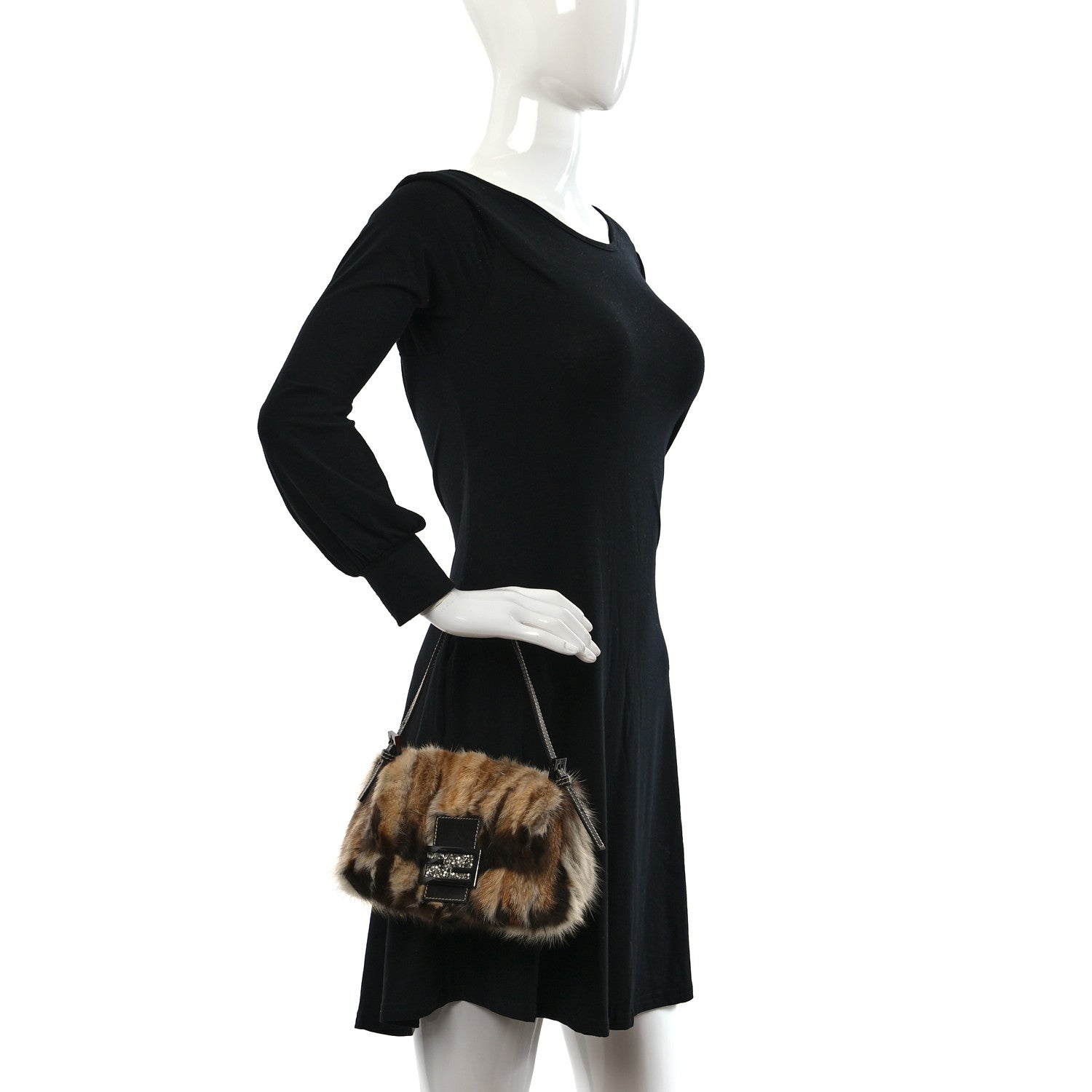 Fendi Mink Fur Mini Forever Mama Baguette 2 of 9