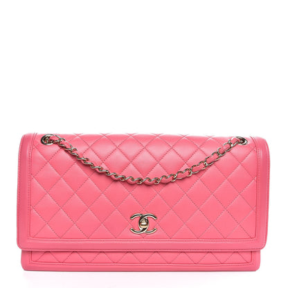 Chanel Lambskin Quilted 3 Pocket Flap Pink 1 of 8