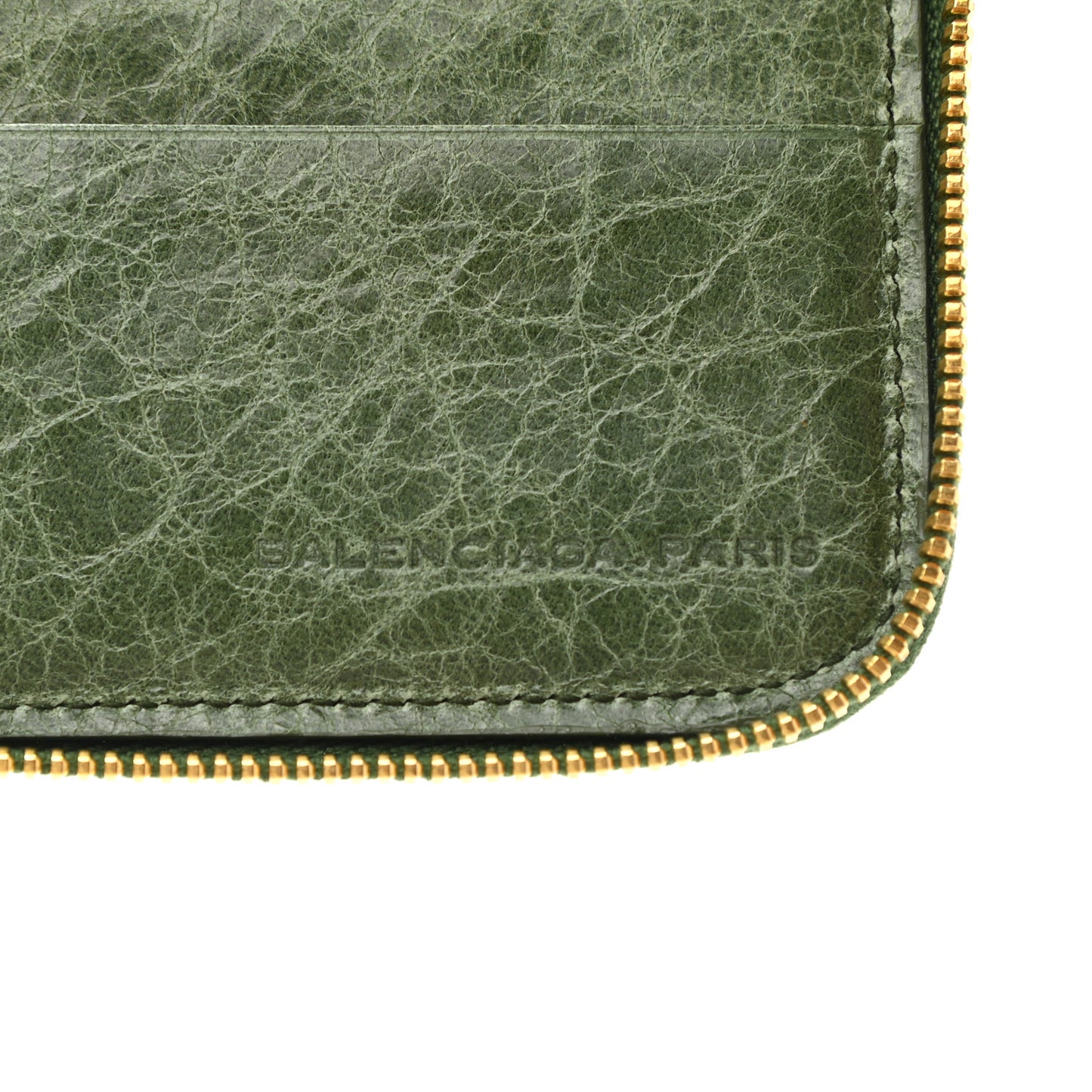 Agneau Arena Giant 12 Gold Hardware Compagnon Wallet Thyme