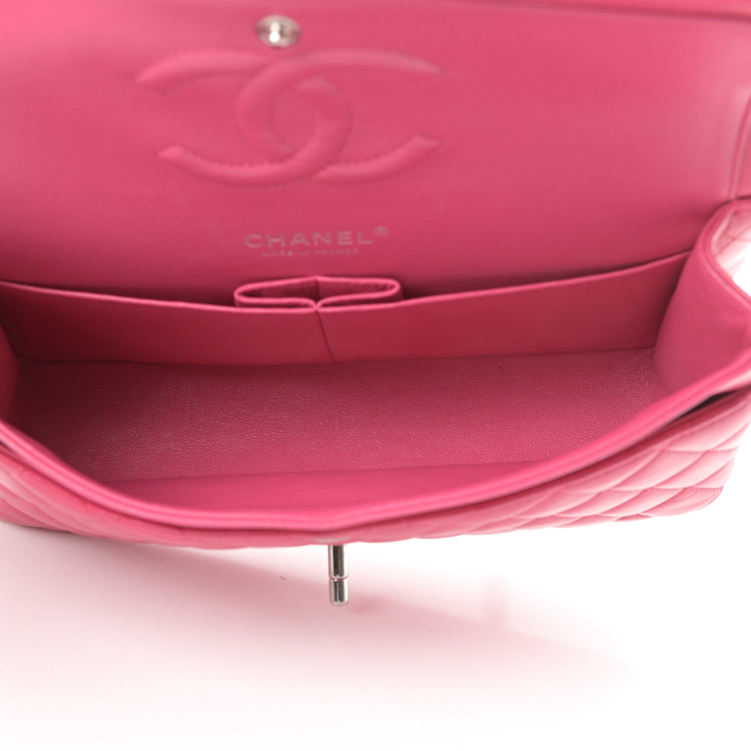 Chanel Lambskin Quilted Medium Double Flap Fuchsia 5 of 19
