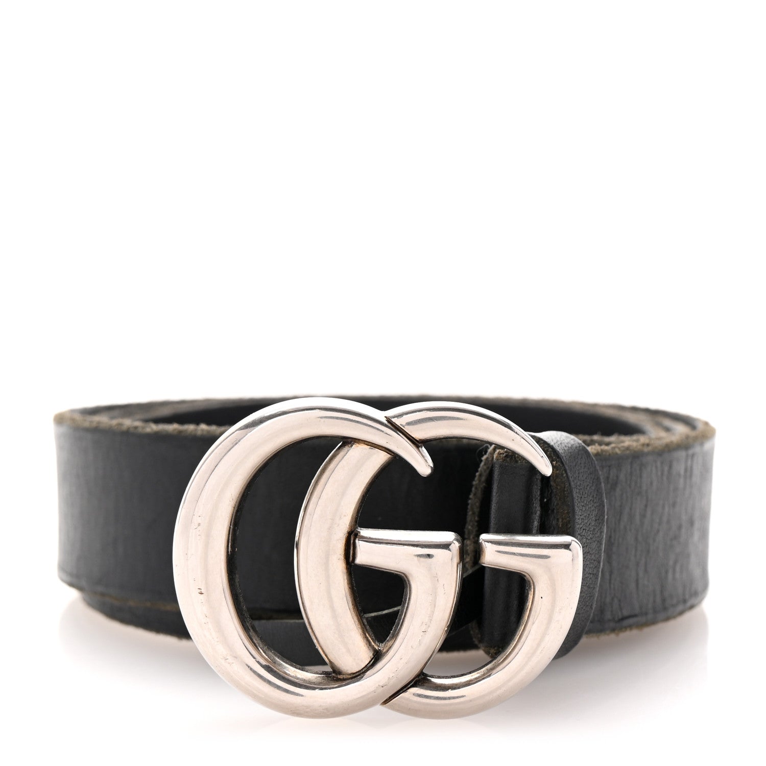 Gucci Faded Calfskin Double G 30mm Belt 95 38 Black 1 of 5