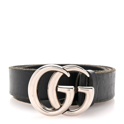 Gucci Faded Calfskin Double G 30mm Belt 95 38 Black 1 of 5