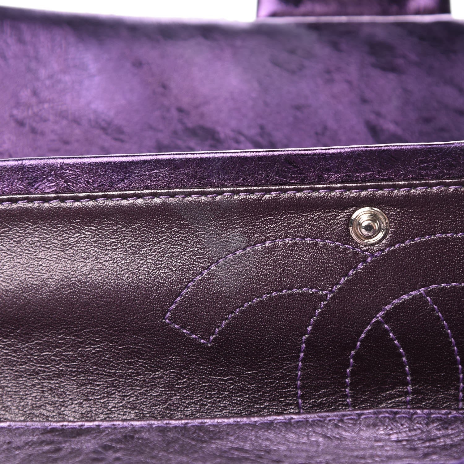 Chanel Metallic Calfskin Quilted 2.55 Reissue 226 Flap Violet 10 of 11