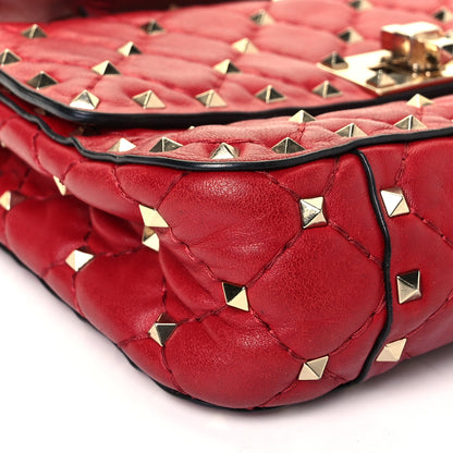 Valentino Garavani Nappa Small Rockstud Spike Shoulder Bag Rosso Valentino 6 of 7