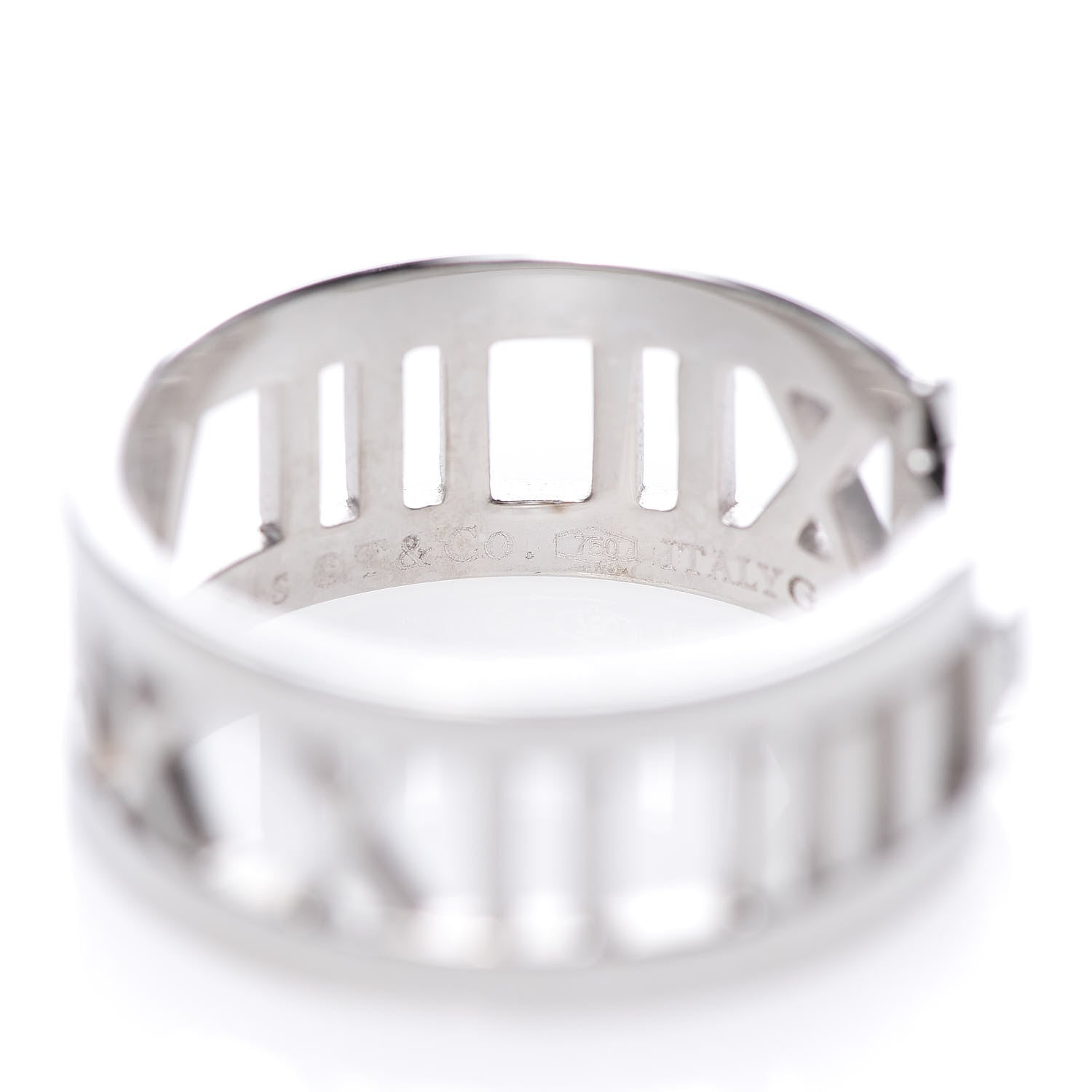 Tiffany 18K White Gold Diamond Open Atlas Ring 55 7.25 5 of 6