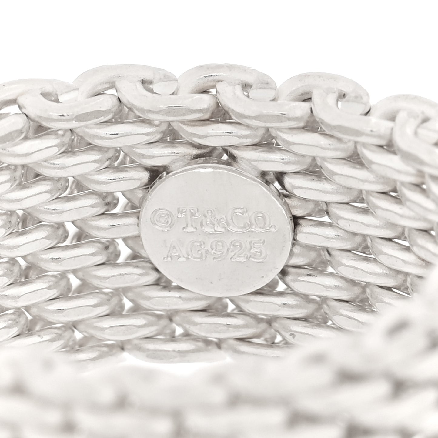 Sterling Silver Somerset Mesh Ring 53 6.5