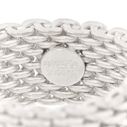 Tiffany Sterling Silver Somerset Mesh Ring 53 6.5 4 of 4