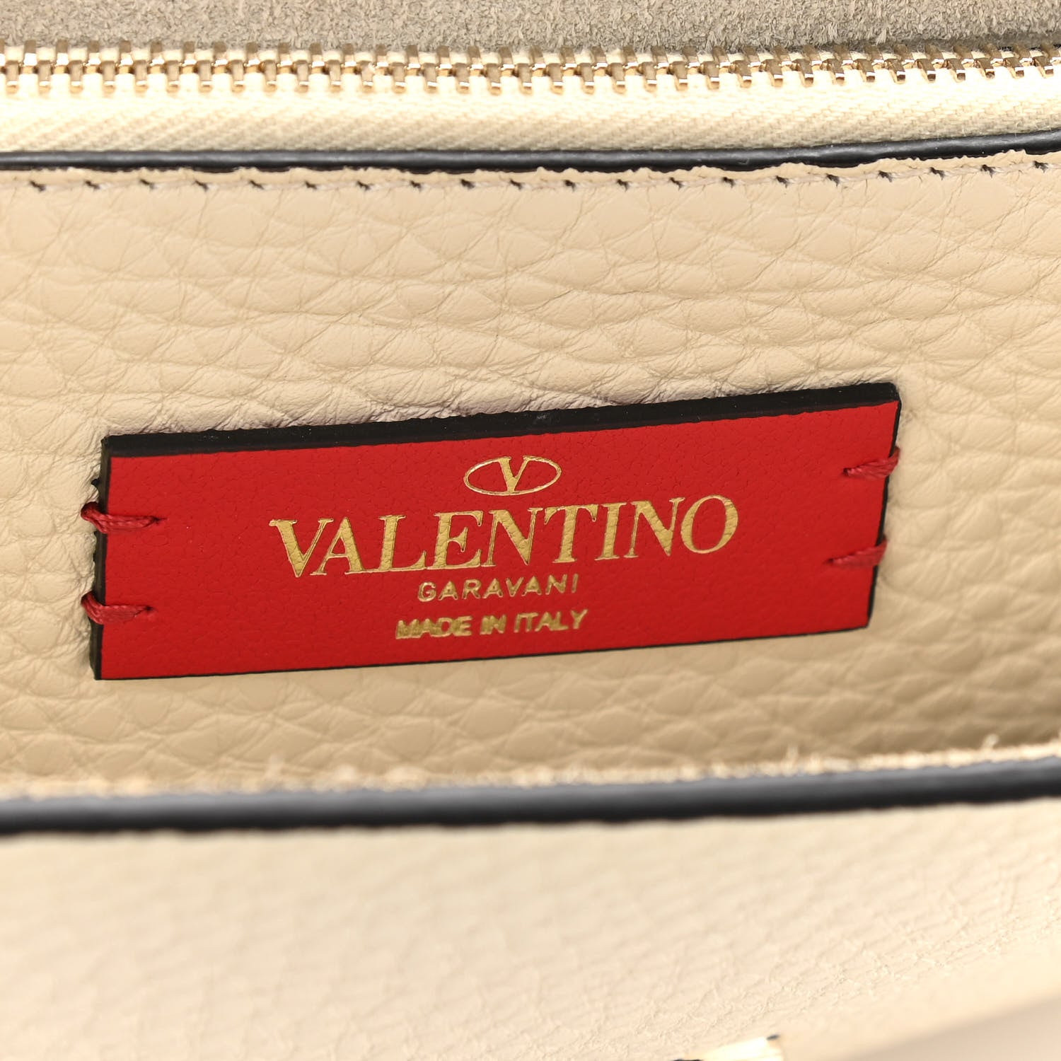 Valentino Garavani Pebbled Calfskin Rockstud Side Slip Crossbody Ivory 7 of 10
