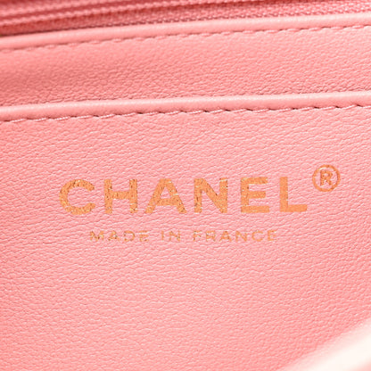 Chanel Lambskin Quilted Mini Chain Top Handle Rectangular Flap Pink 6 of 9