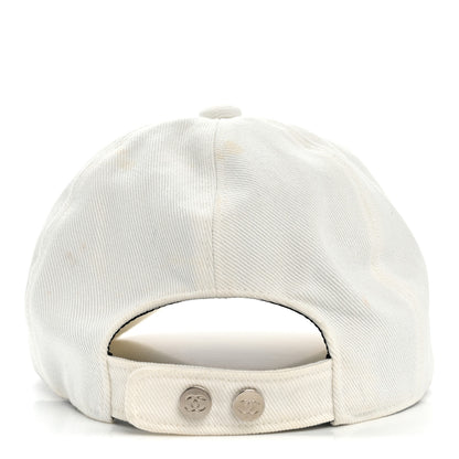 Chanel Cotton Sequin CC Cap Hat Ivory 5 of 8