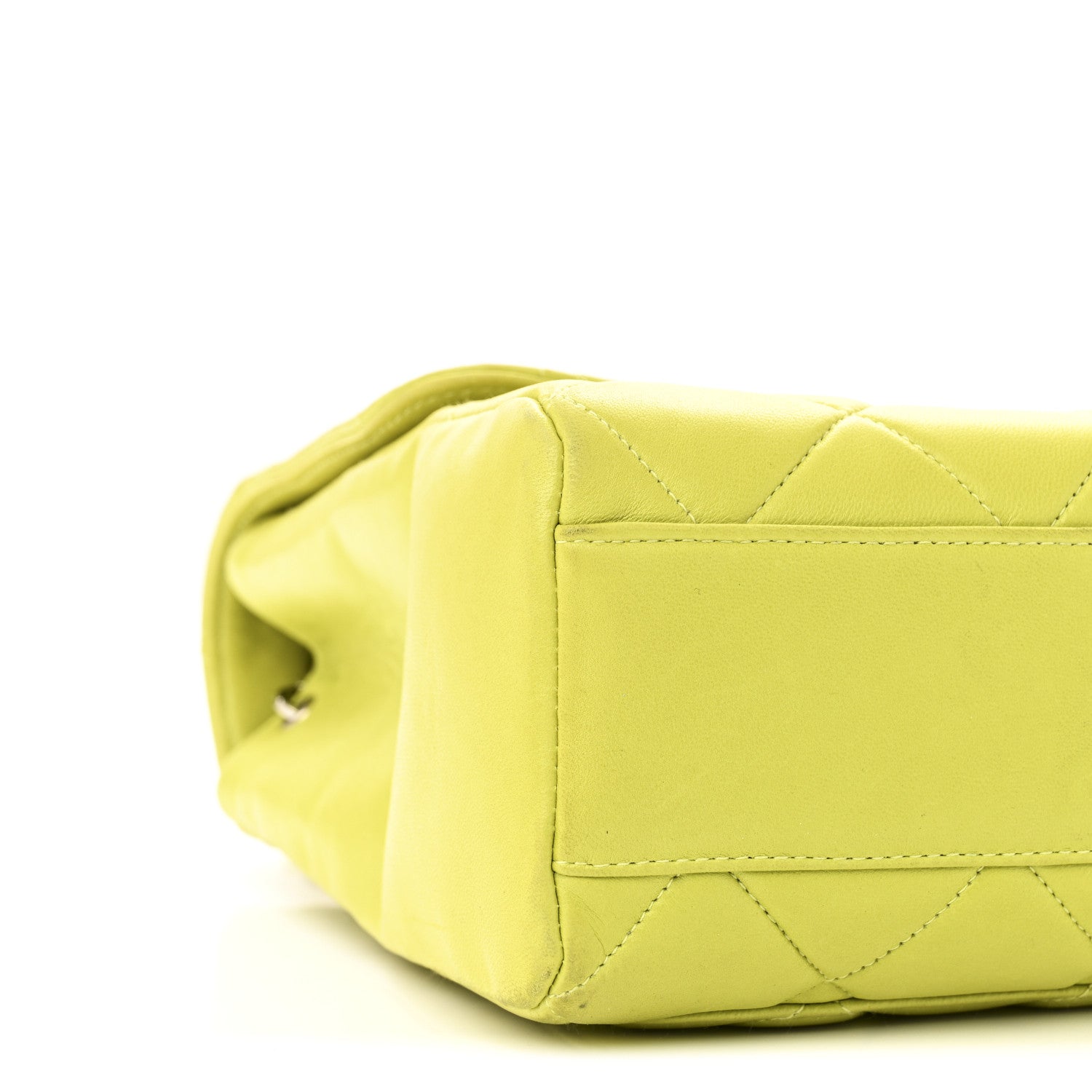 Chanel Lambskin Quilted CC Single Flap Green 10 of 14