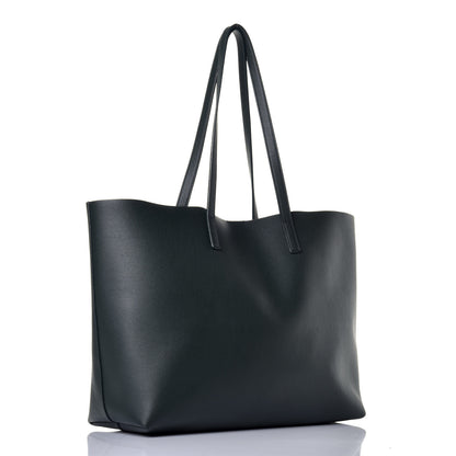 Saint Laurent Calfskin Large Shopping Tote Dark Green 3 of 10