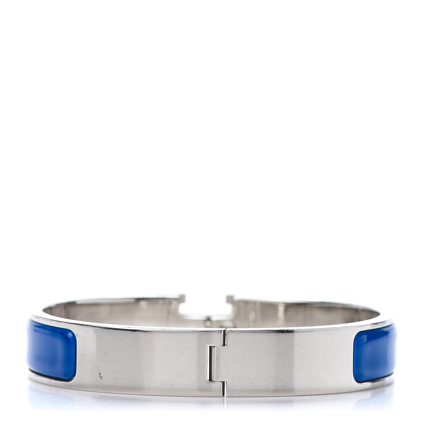 Narrow Enamel Clic Clac H Bracelet PM Blue Electrique
